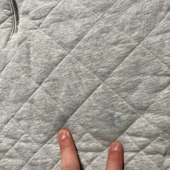 Lululemon Sweatshirt Womens 12 Gray Pullover 1/2 Zip Quilted Long Sleeve Active - Picture 2 of 10